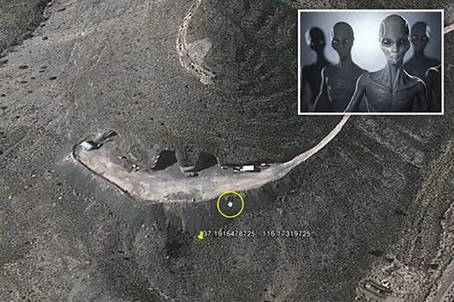美国51区附近，隐藏在山中的外星人UFO机库终于被发现了！